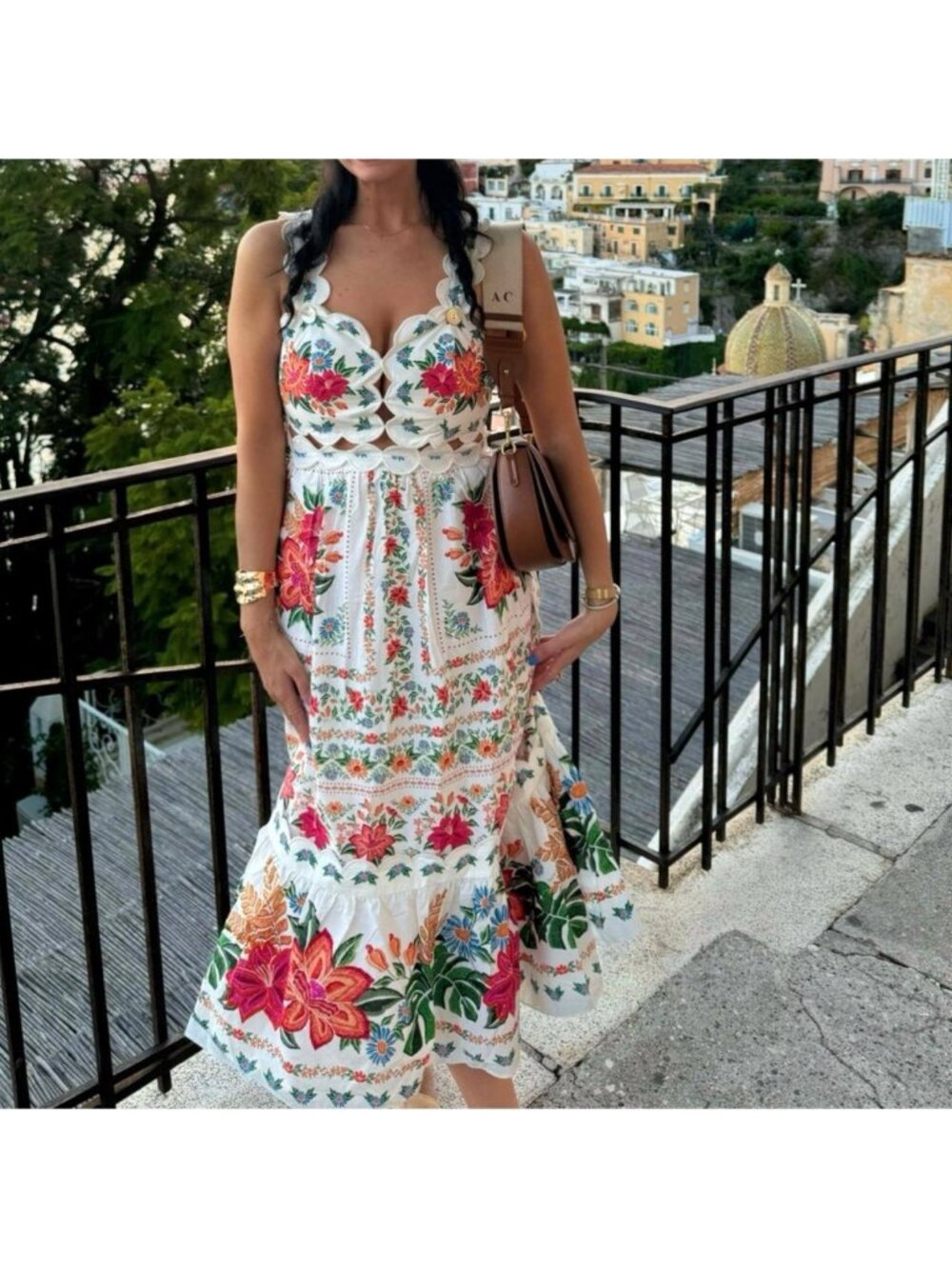 Farm Rio Off-White Bloom Garden Maxi Dress Size Medium